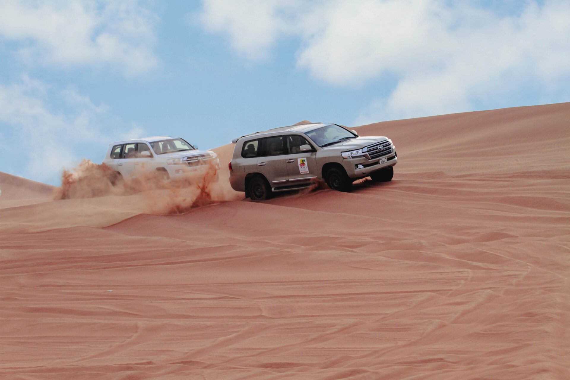 Dune bashing in a 4×4 vehicle